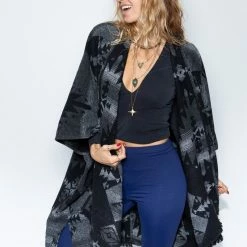 SpiritHoods LLC Night Fox Fabric Poncho | Women's DAY TIME STYLE