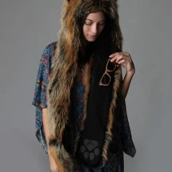 SpiritHoods LLC Red Wolf Faux Fur Hood | Women's WOMENS