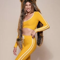 SpiritHoods LLC Red Wolf Faux Fur Hood | Women's WOMENS