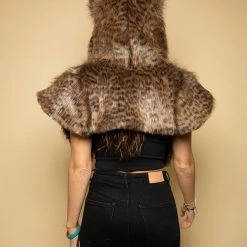 SpiritHoods LLC Savannah Cat Faux Fur SpiritHoods Shawl