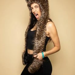 SpiritHoods Savannah Cat Collector Edition Faux Fur Hood DAY TIME STYLE