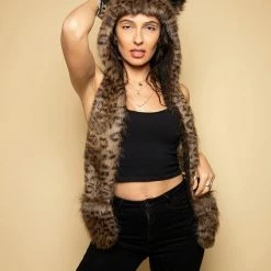 SpiritHoods Savannah Cat Collector Edition Faux Fur Hood DAY TIME STYLE