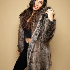 SpiritHoods LLC Bart Cooper Grey Wolf Faux Fur Coat Artist Edition