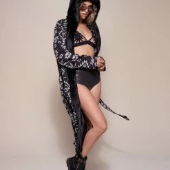 SpiritHoods LLC NIGHT TIME STYLE Santa Fe Wolf Classic Faux Fur Style Robe | Women's