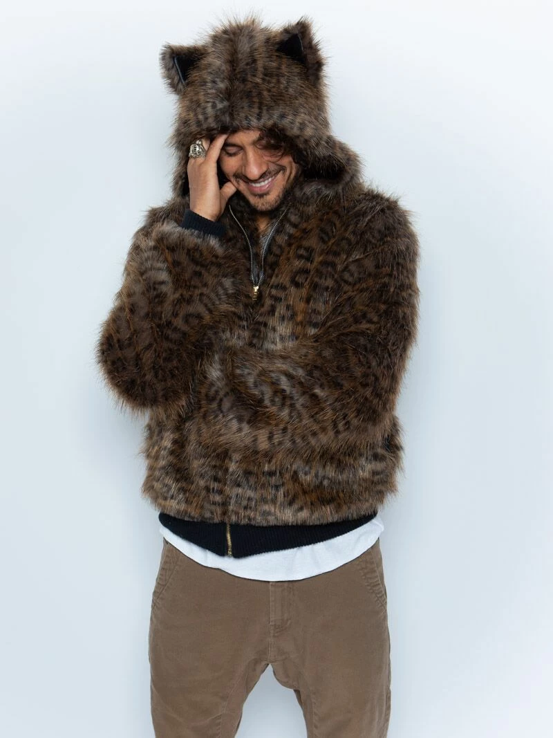 SpiritHoods LLC FESTIVAL SALE Savannah Cat Classic Faux Fur Bomber Jacket | Men's 7 SpiritHoods LLC FESTIVAL SALE Savannah Cat Classic Faux Fur Bomber Jacket | Men's