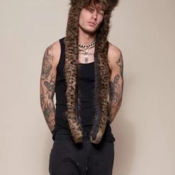 SpiritHoods LLC Savannah Cat Collector Edition Faux Fur Hood | Men's FESTIVAL SALE