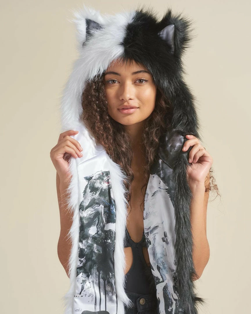 SpiritHoods LLC Artist Edition Lora Zombie The One You Feed Wolf Faux Fur Hood | Women's 2 SpiritHoods LLC Artist Edition Lora Zombie The One You Feed Wolf Faux Fur Hood | Women's