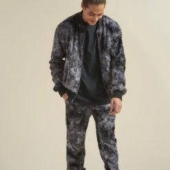 SpiritHoods LLC Shark ULTRA SOFT Faux Fur Bomber Jacket | Men's NEW