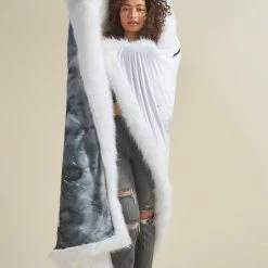SpiritHoods LLC Artist Edition Lora Zombie The One You Feed White Wolf Faux Fur Throw