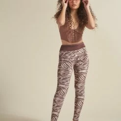 SpiritHoods LLC DAY TIME STYLE Zebra High-Waisted Velvet Leggings | Women's