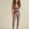 SpiritHoods LLC DAY TIME STYLE Zebra High-Waisted Velvet Leggings | Women's