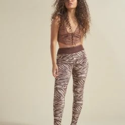 SpiritHoods LLC DAY TIME STYLE Zebra High-Waisted Velvet Leggings | Women's