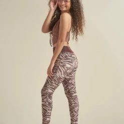 SpiritHoods LLC DAY TIME STYLE Zebra High-Waisted Velvet Leggings | Women's