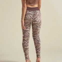 SpiritHoods LLC DAY TIME STYLE Zebra High-Waisted Velvet Leggings | Women's
