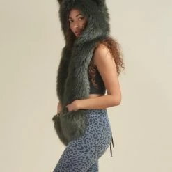 SpiritHoods LLC NEW Forest Wolf Luxe Collector Edition Faux Fur Hood | Women's