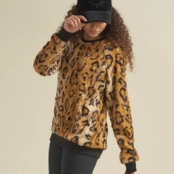 SpiritHoods LLC Cheetah ULTRA SOFT Faux Fur Sweater | Women's NEW