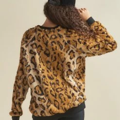 SpiritHoods LLC Cheetah ULTRA SOFT Faux Fur Sweater | Women's NEW