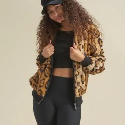 SpiritHoods LLC NEW Cheetah ULTRA SOFT Faux Fur Bomber Jacket | Women's 15 SpiritHoods LLC NEW Cheetah ULTRA SOFT Faux Fur Bomber Jacket | Women's
