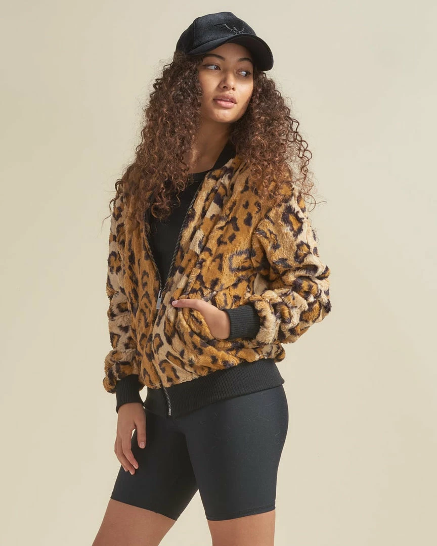 SpiritHoods LLC NEW Cheetah ULTRA SOFT Faux Fur Bomber Jacket | Women's 8 SpiritHoods LLC NEW Cheetah ULTRA SOFT Faux Fur Bomber Jacket | Women's