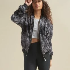 SpiritHoods LLC Shark ULTRA SOFT Faux Fur Bomber Jacket | Women's 12 SpiritHoods LLC Shark ULTRA SOFT Faux Fur Bomber Jacket | Women's