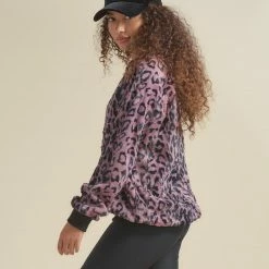 SpiritHoods LLC NEW Lavender Leopard ULTRA SOFT Faux Fur Sweater | Women's