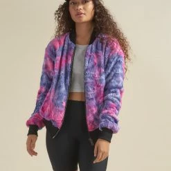 SpiritHoods LLC Cotton Candy Kitty ULTRA SOFT Faux Fur Bomber Jacket | Women's NEW