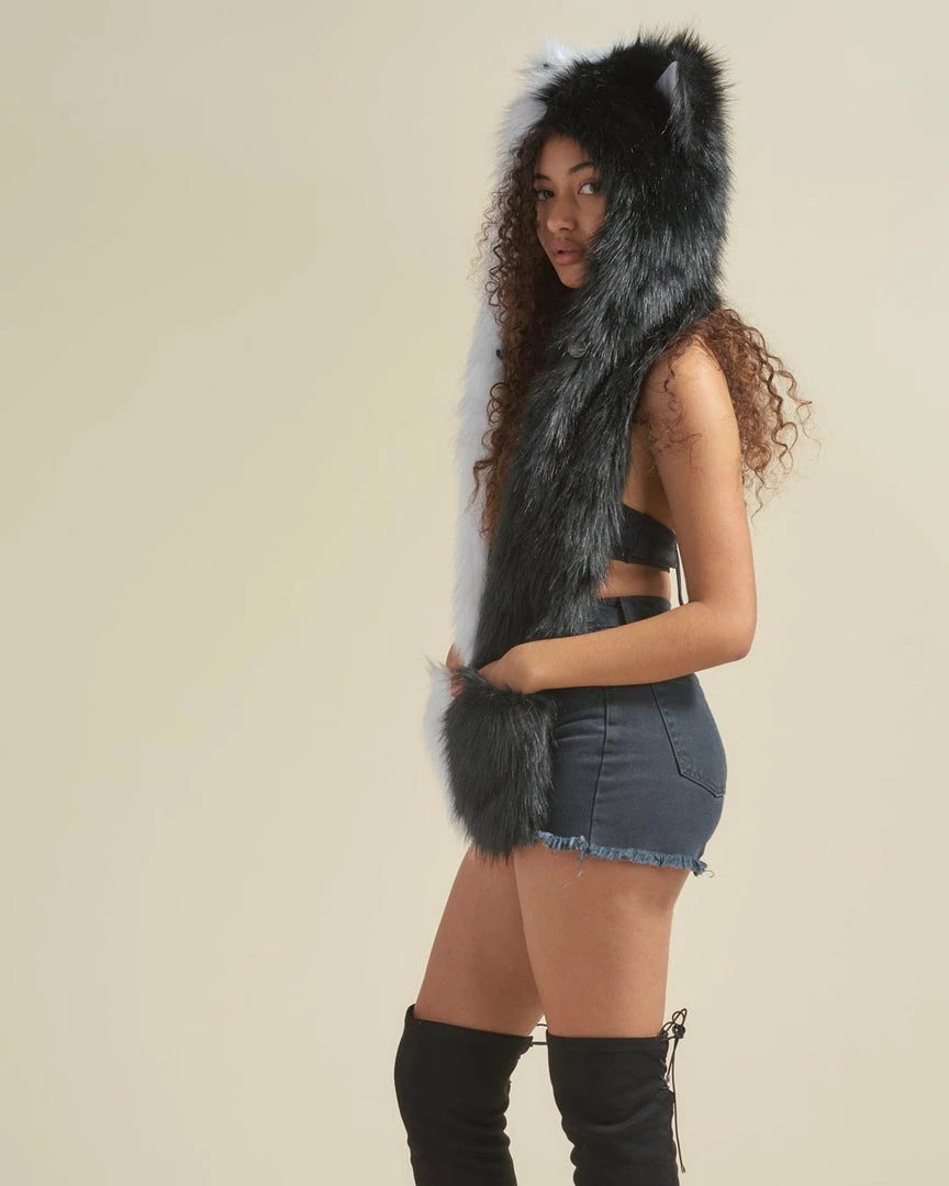 SpiritHoods LLC Artist Edition Lora Zombie The One You Feed Wolf Faux Fur Hood | Women's 4 SpiritHoods LLC Artist Edition Lora Zombie The One You Feed Wolf Faux Fur Hood | Women's