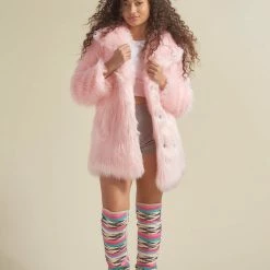 SpiritHoods LLC Flamingo Wolf Classic Faux Fur Coat | Women's 11 SpiritHoods LLC Flamingo Wolf Classic Faux Fur Coat | Women's
