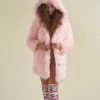 SpiritHoods LLC Flamingo Wolf Classic Faux Fur Coat | Women's