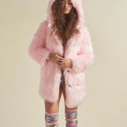 SpiritHoods LLC Flamingo Wolf Classic Faux Fur Coat | Women's 13 SpiritHoods LLC Flamingo Wolf Classic Faux Fur Coat | Women's