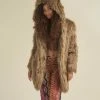 SpiritHoods LLC Ash Wolf Classic Faux Fur Coat | Women's