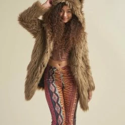 SpiritHoods LLC Ash Wolf Classic Faux Fur Coat | Women's