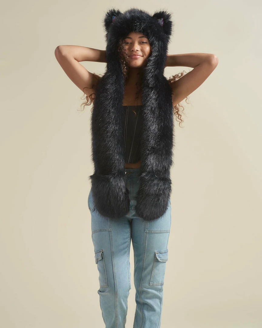 SpiritHoods LLC *Almost Purfect* Graffiti Wolf Luxe Faux Fur Hood 6 SpiritHoods LLC *Almost Purfect* Graffiti Wolf Luxe Faux Fur Hood