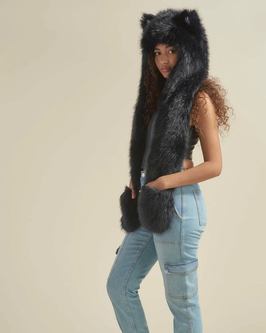 SpiritHoods LLC *Almost Purfect* Graffiti Wolf Luxe Faux Fur Hood 2 SpiritHoods LLC *Almost Purfect* Graffiti Wolf Luxe Faux Fur Hood