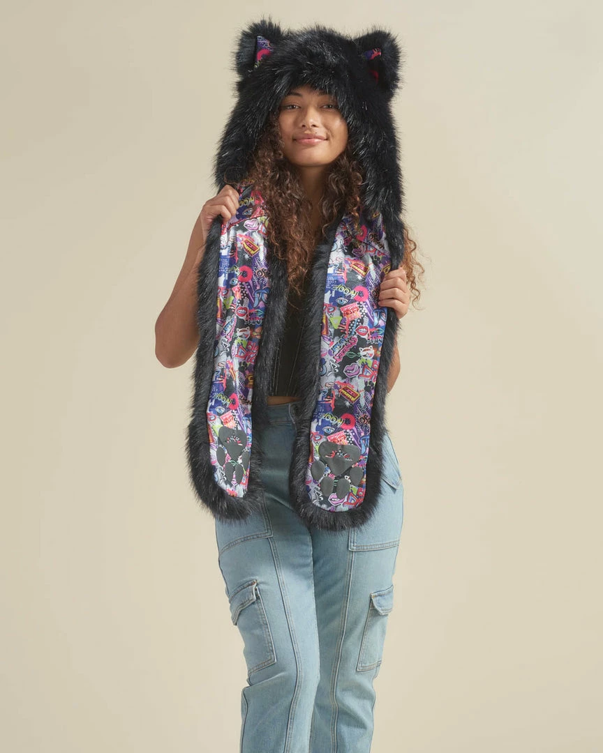 SpiritHoods LLC *Almost Purfect* Graffiti Wolf Luxe Faux Fur Hood 7 SpiritHoods LLC *Almost Purfect* Graffiti Wolf Luxe Faux Fur Hood
