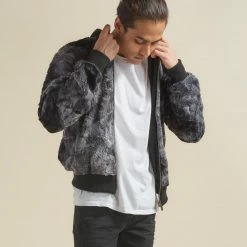SpiritHoods LLC Shark ULTRA SOFT Faux Fur Bomber Jacket | Men's NEW 15 SpiritHoods LLC Shark ULTRA SOFT Faux Fur Bomber Jacket | Men's NEW