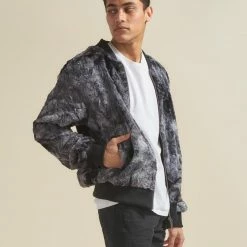 SpiritHoods LLC Shark ULTRA SOFT Faux Fur Bomber Jacket | Men's NEW 16 SpiritHoods LLC Shark ULTRA SOFT Faux Fur Bomber Jacket | Men's NEW