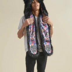 SpiritHoods LLC *Almost Purfect* Graffiti Wolf Luxe Faux Fur Hood 18 SpiritHoods LLC *Almost Purfect* Graffiti Wolf Luxe Faux Fur Hood