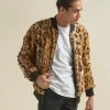 SpiritHoods LLC NEW Cheetah ULTRA SOFT Faux Fur Bomber Jacket | Men's