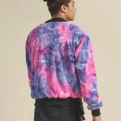 SpiritHoods LLC Cotton Candy Cat ULTRA SOFT Faux Fur Bomber Jacket | Men's NEW