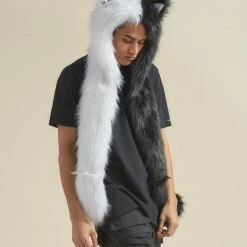 SpiritHoods LLC Artist Edition Lora Zombie The One You Feed Wolf Faux Fur Hood | Men's