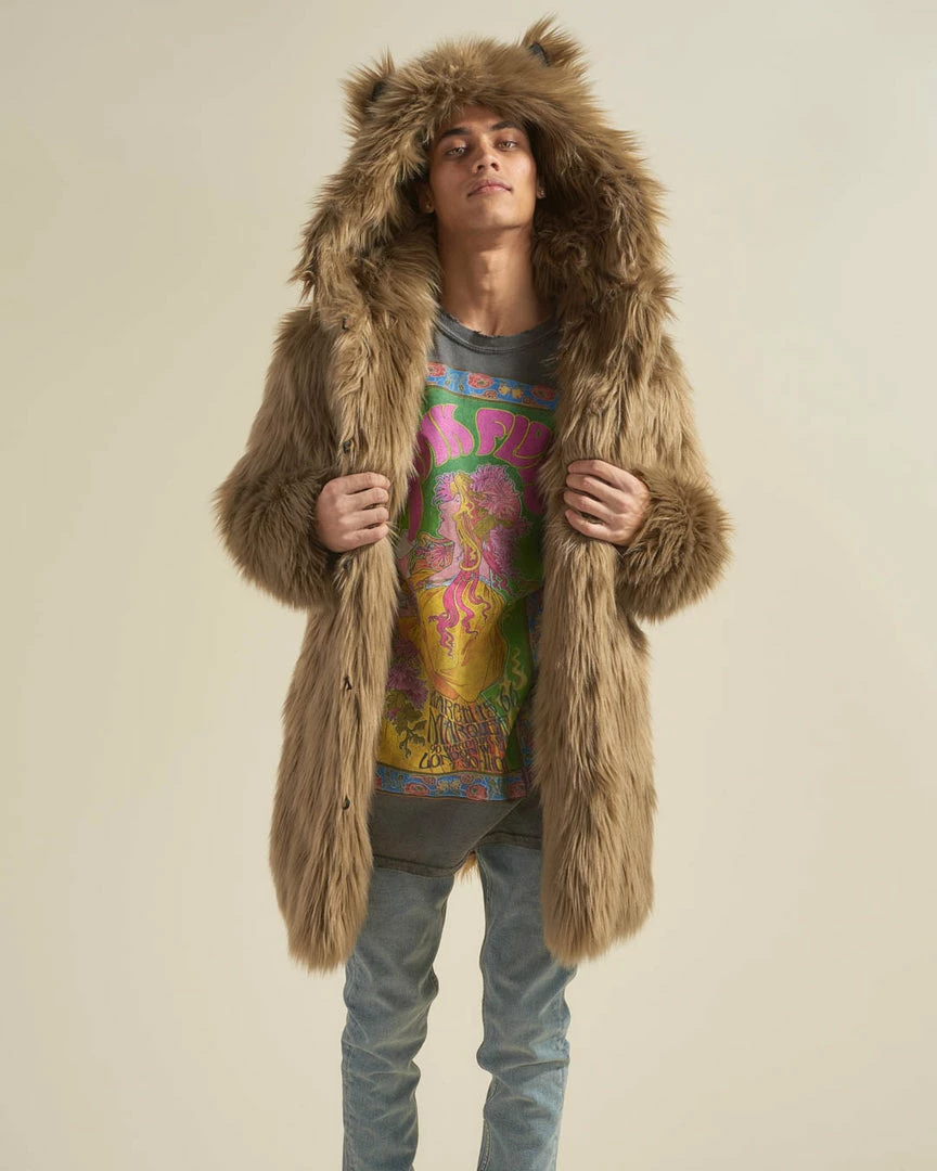 SpiritHoods LLC Ash Wolf Classic Faux Fur Coat | Men's 1 SpiritHoods LLC Ash Wolf Classic Faux Fur Coat | Men's