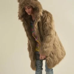 SpiritHoods LLC Ash Wolf Classic Faux Fur Coat | Men's 11 SpiritHoods LLC Ash Wolf Classic Faux Fur Coat | Men's