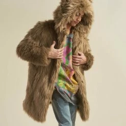 SpiritHoods LLC Ash Wolf Classic Faux Fur Coat | Men's 8 SpiritHoods LLC Ash Wolf Classic Faux Fur Coat | Men's