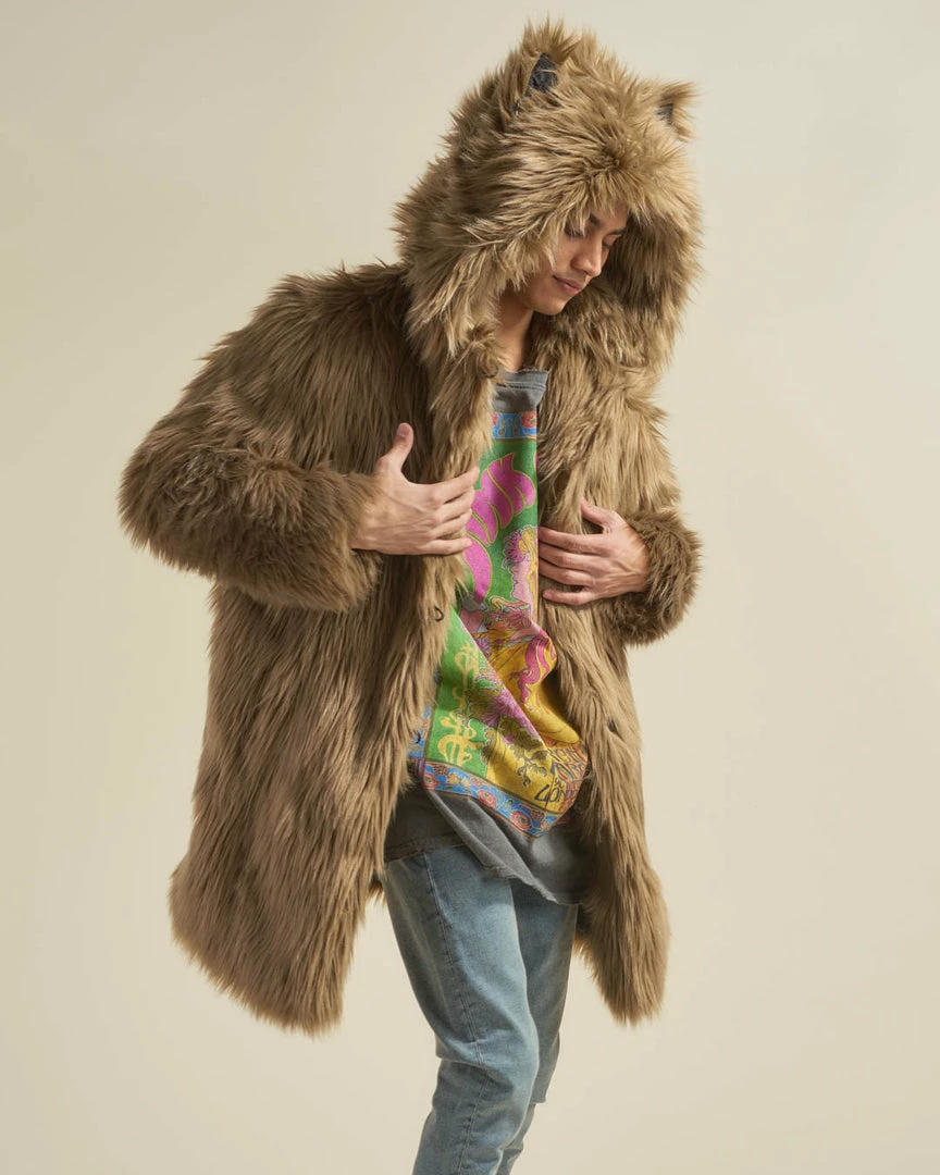 SpiritHoods LLC Ash Wolf Classic Faux Fur Coat | Men's 3 SpiritHoods LLC Ash Wolf Classic Faux Fur Coat | Men's