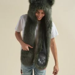 SpiritHoods LLC Forest Wolf Luxe Collector Edition Faux Fur Hood | Men's 11 SpiritHoods LLC Forest Wolf Luxe Collector Edition Faux Fur Hood | Men's