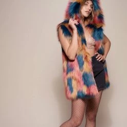 SpiritHoods LLC DAY TIME STYLE American Swallow Hooded Faux Fur Vest | Women's 14 SpiritHoods LLC DAY TIME STYLE American Swallow Hooded Faux Fur Vest | Women's