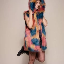 SpiritHoods LLC DAY TIME STYLE American Swallow Hooded Faux Fur Vest | Women's 11 SpiritHoods LLC DAY TIME STYLE American Swallow Hooded Faux Fur Vest | Women's