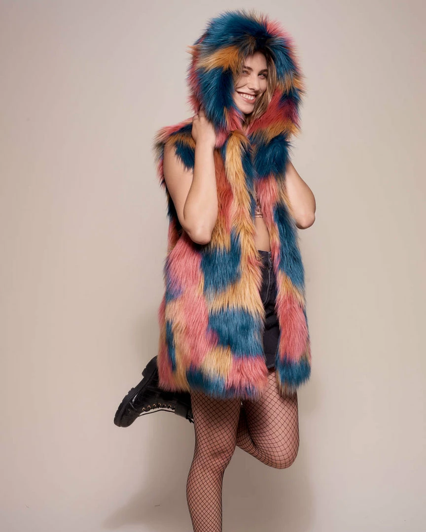SpiritHoods LLC DAY TIME STYLE American Swallow Hooded Faux Fur Vest | Women's 4 SpiritHoods LLC DAY TIME STYLE American Swallow Hooded Faux Fur Vest | Women's