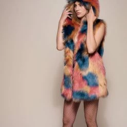 SpiritHoods LLC DAY TIME STYLE American Swallow Hooded Faux Fur Vest | Women's 12 SpiritHoods LLC DAY TIME STYLE American Swallow Hooded Faux Fur Vest | Women's